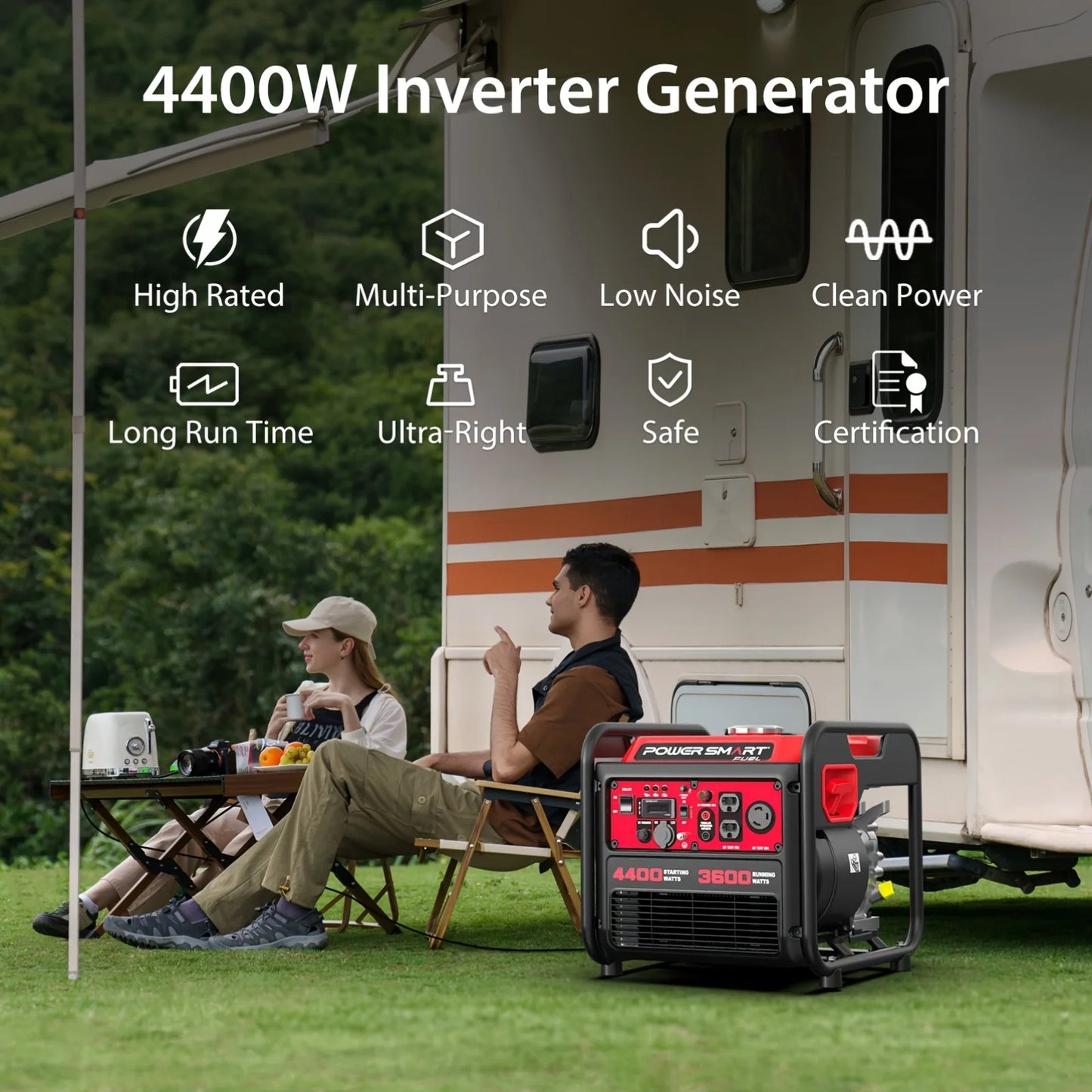 4400W Portable Generator with Inverter Technology