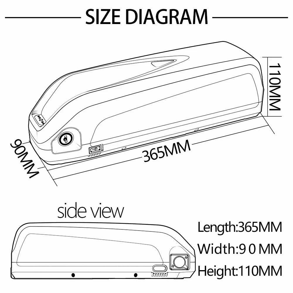 Ebike Battery 250W 350W 500W 750W 1000W