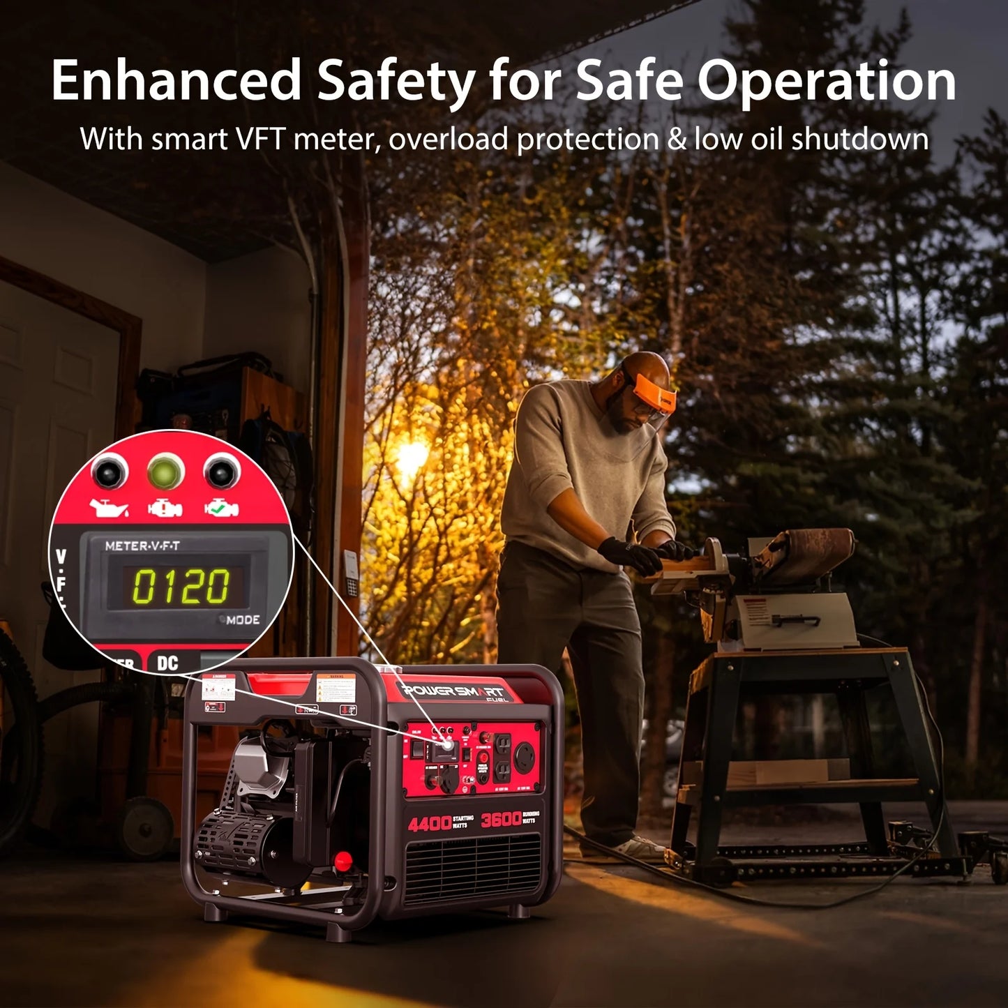 4400W Portable Generator with Inverter Technology