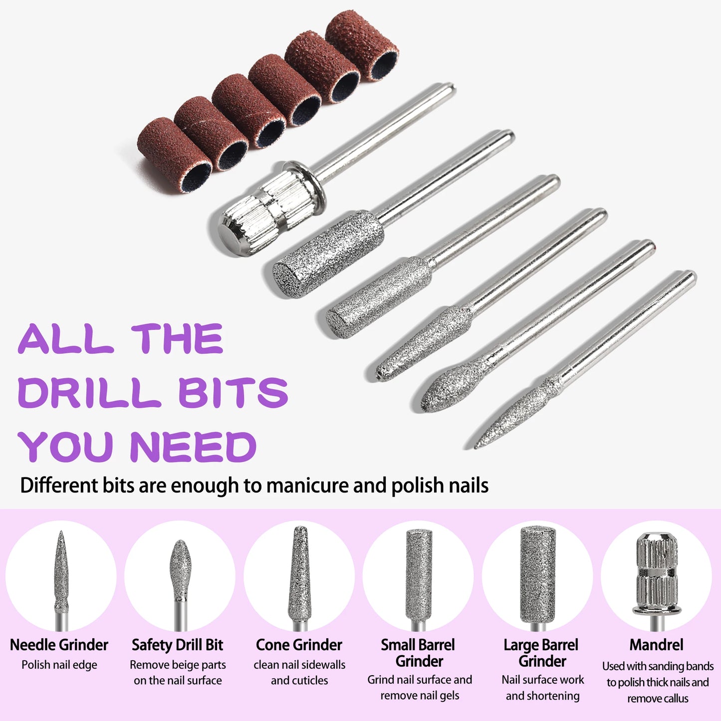 Rechargeable Electric Nail File For Acrylic Gel Nails