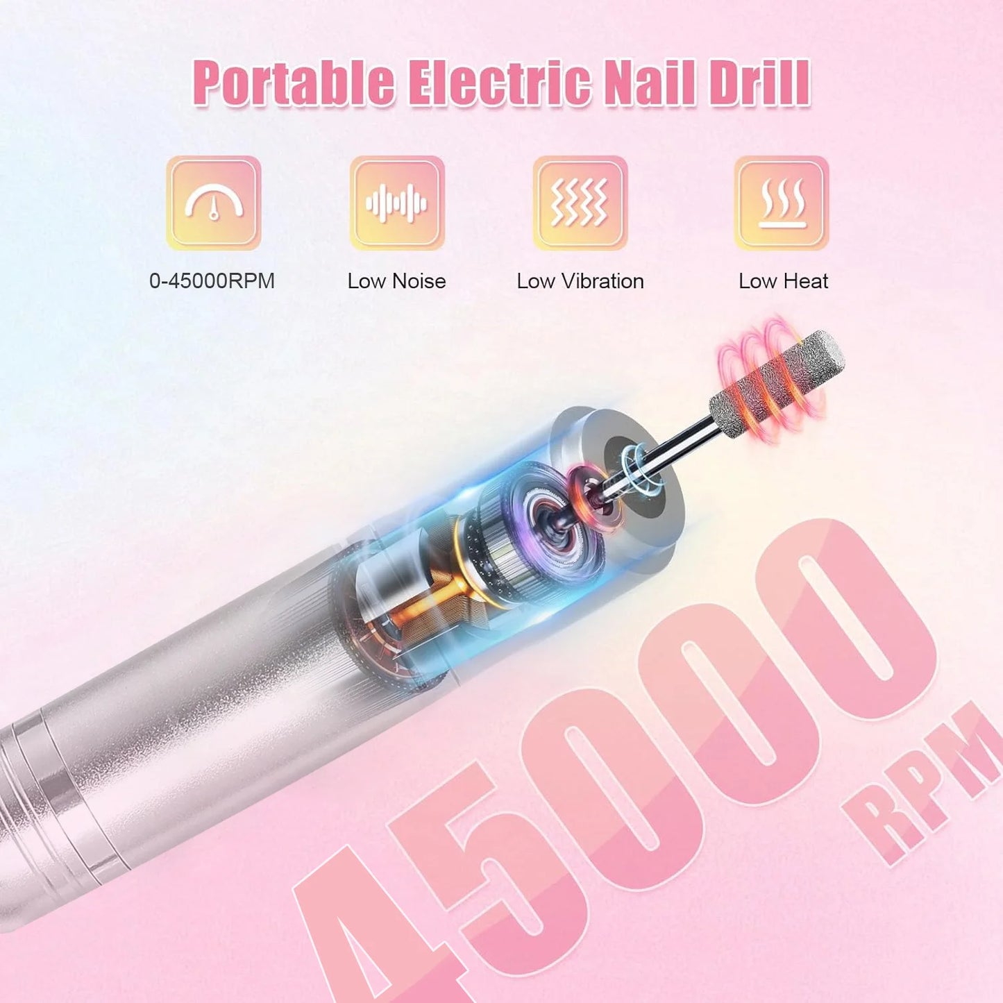 Rechargeable Electric Nail File For Acrylic Gel Nails