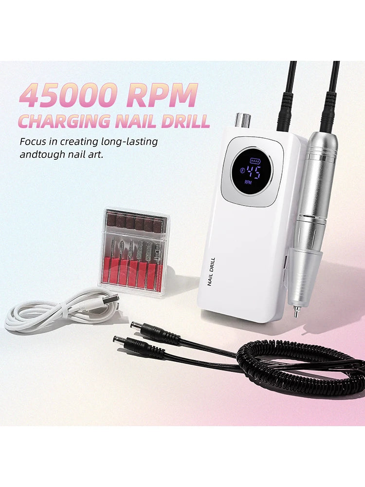 Rechargeable Electric Nail File For Acrylic Gel Nails