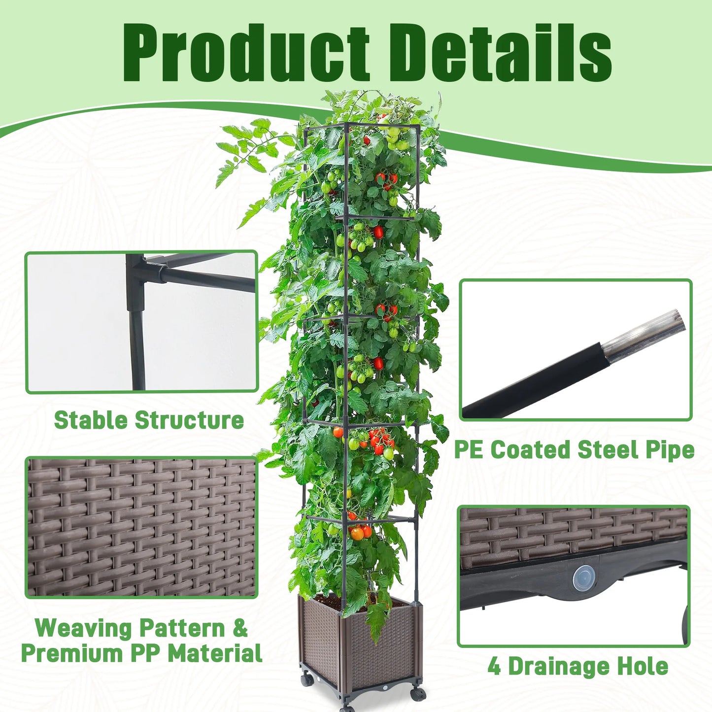 Tomato Planter With Trellis