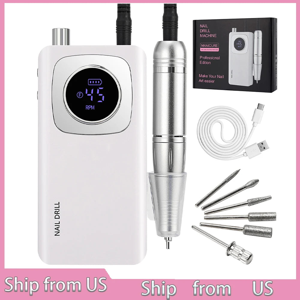 Rechargeable Electric Nail File For Acrylic Gel Nails