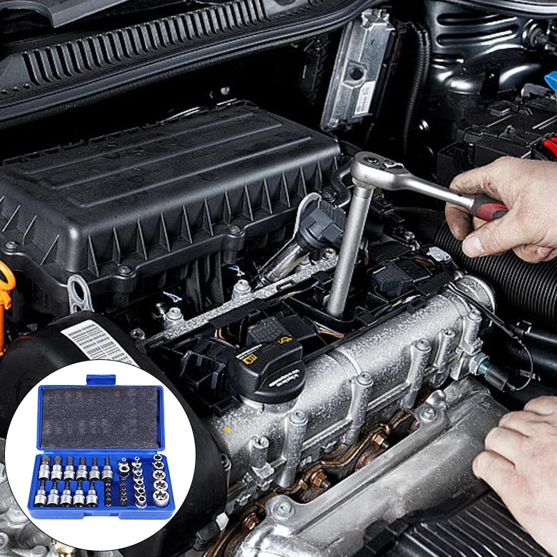 34pcs 3/8'' Drive Torx-Socket Set