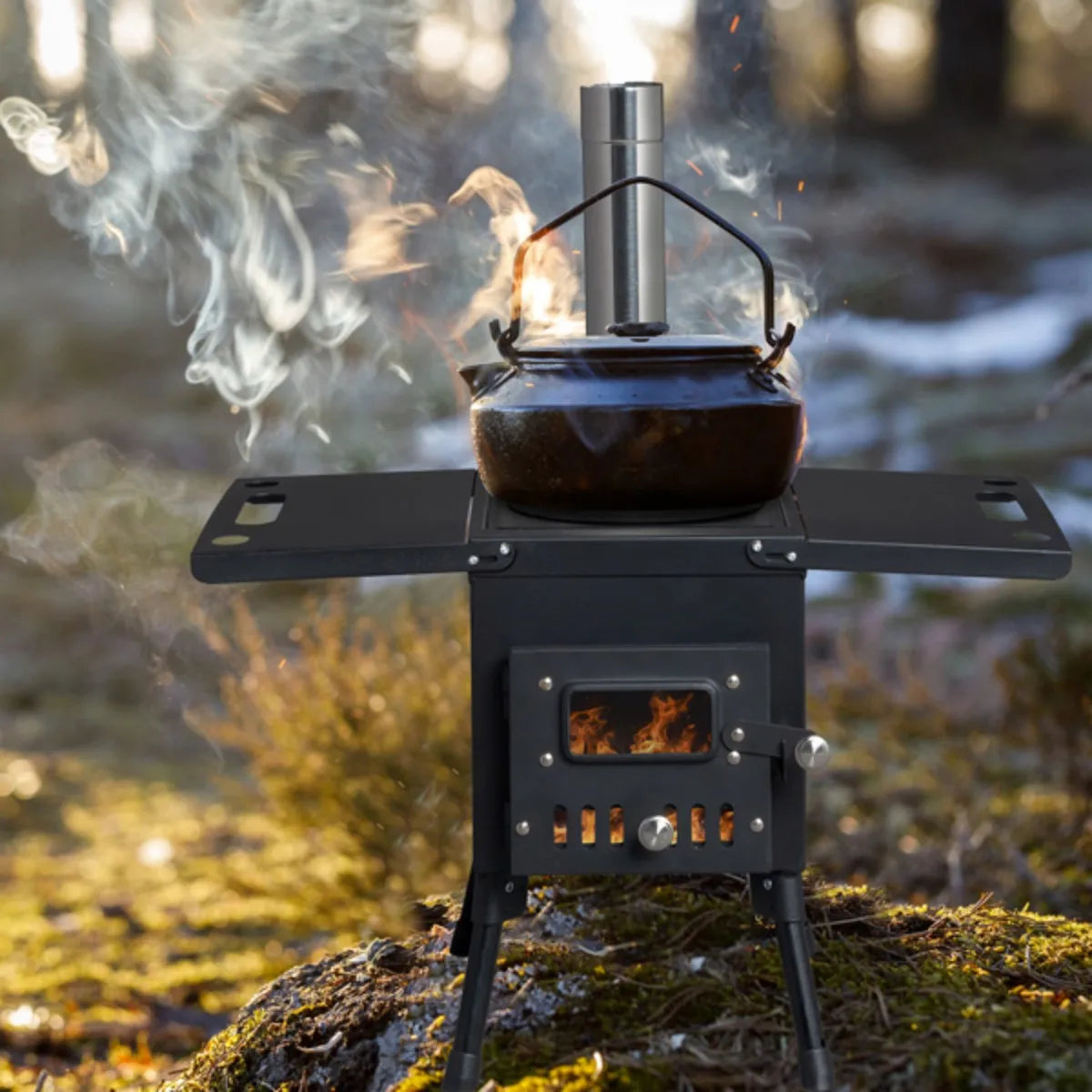 Camping Wood Stove with Chimney