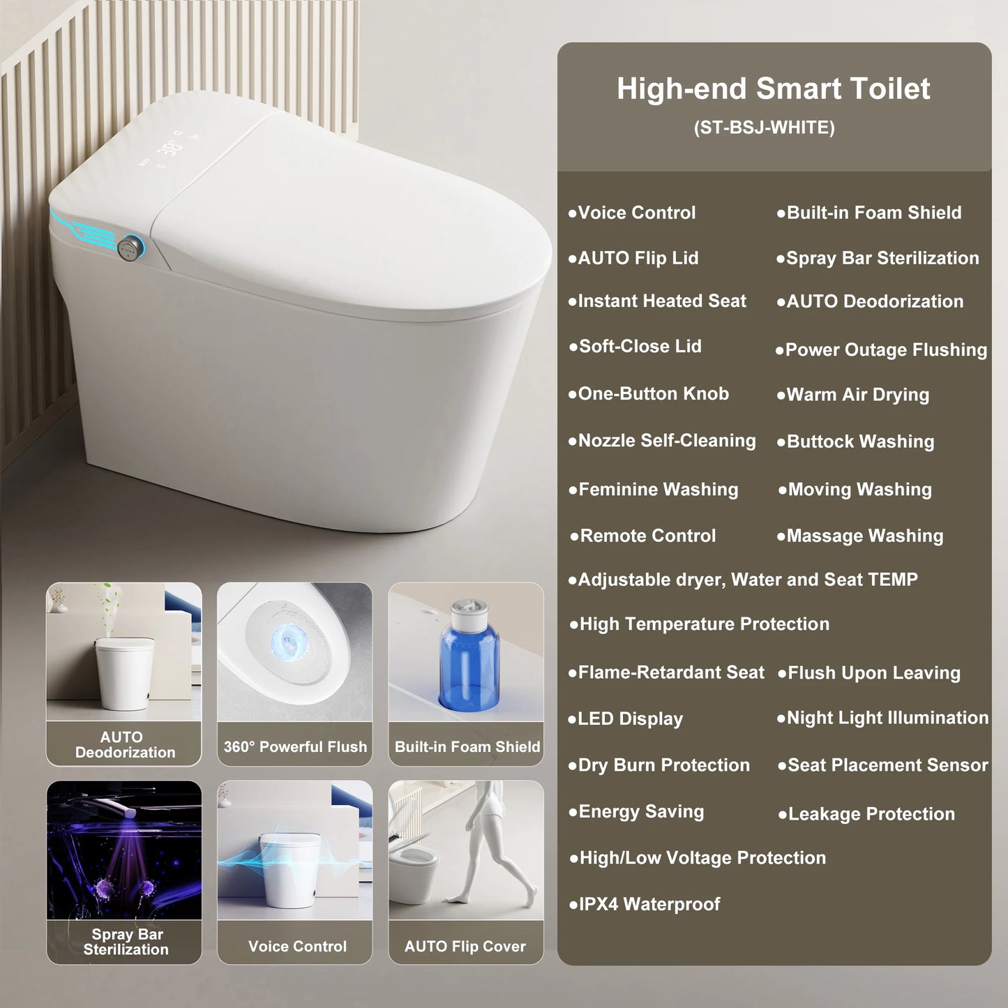 Elongated Smart Toilet
