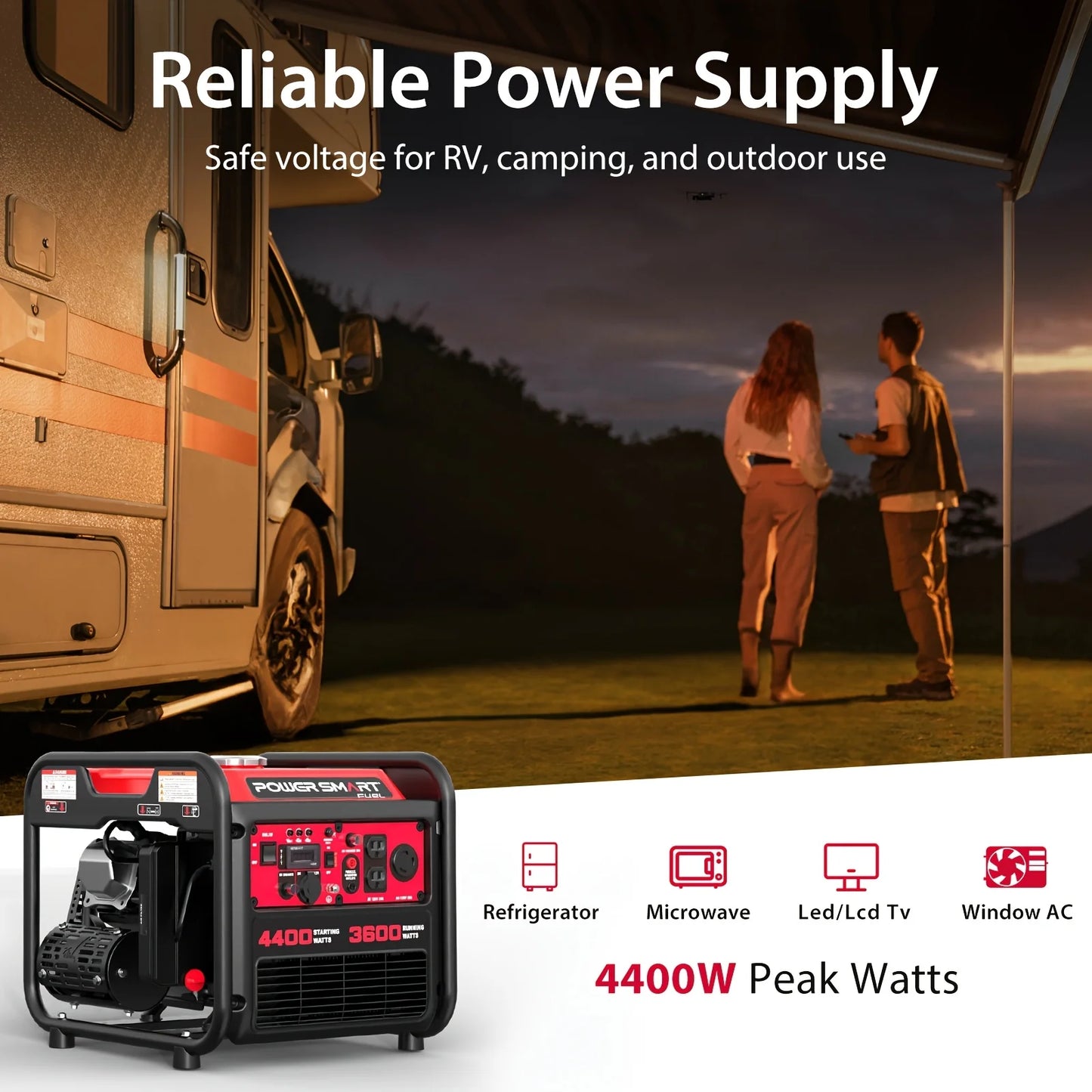 4400W Portable Generator with Inverter Technology