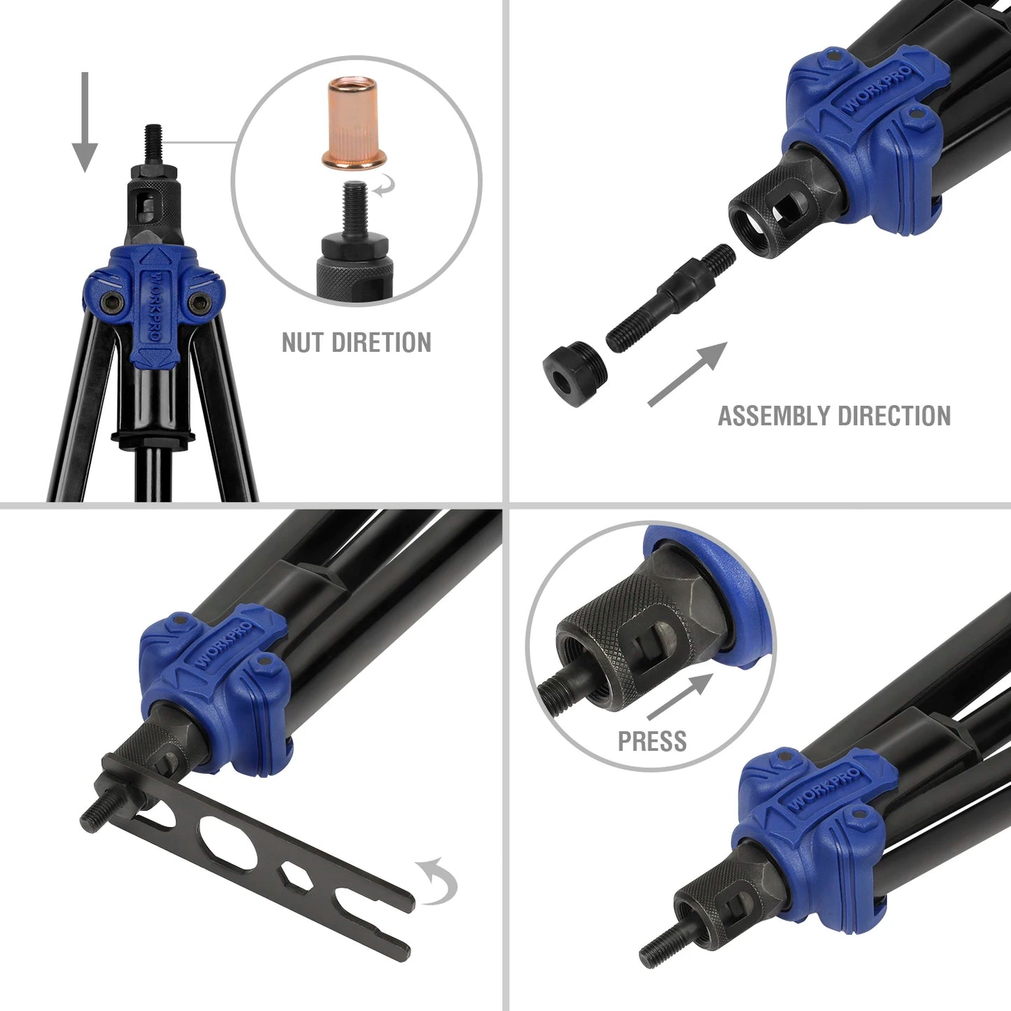 15" Hand Rivet Nut Setter Kit