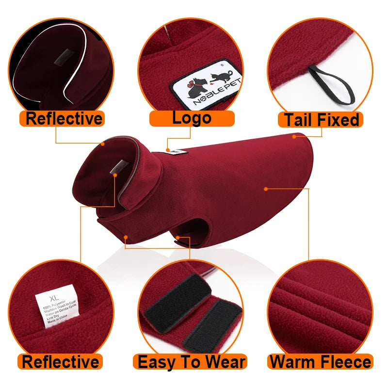 Reflective Dog Fleece Jacket