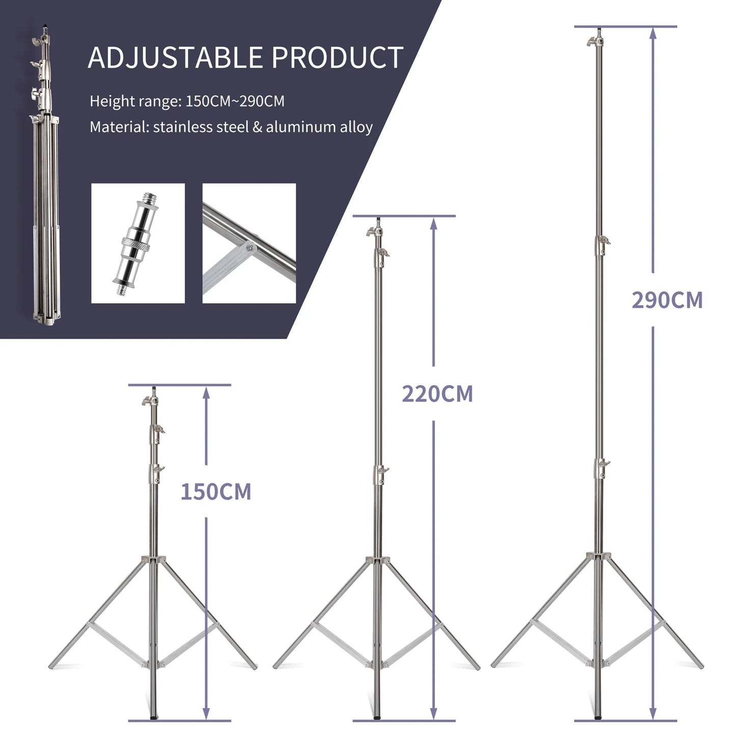 Stainless Steel Light Stand