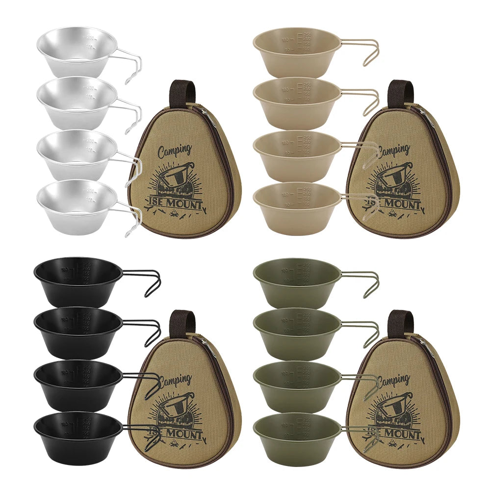 4Pcs 300ml Camping Bowl with Storage Bag