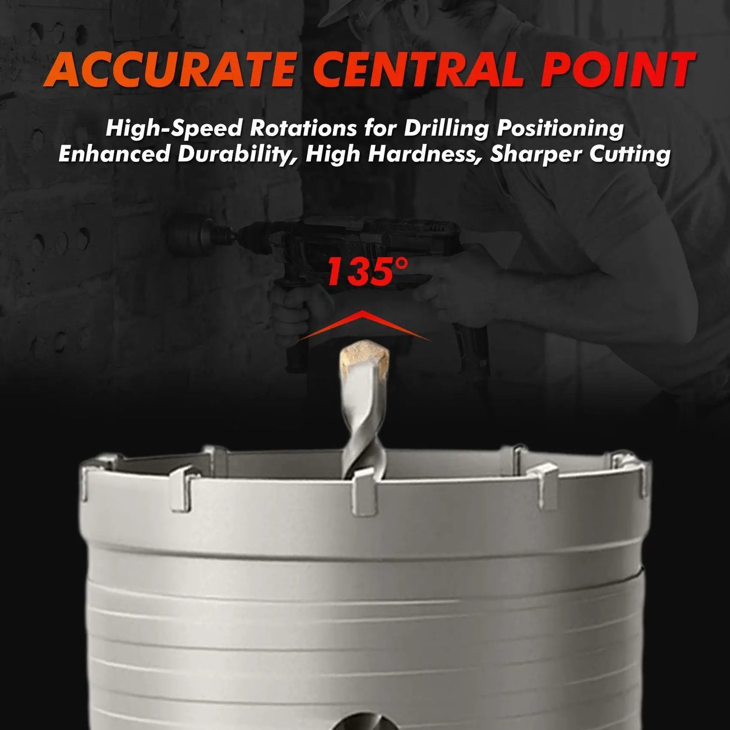 Concrete hole saw kit