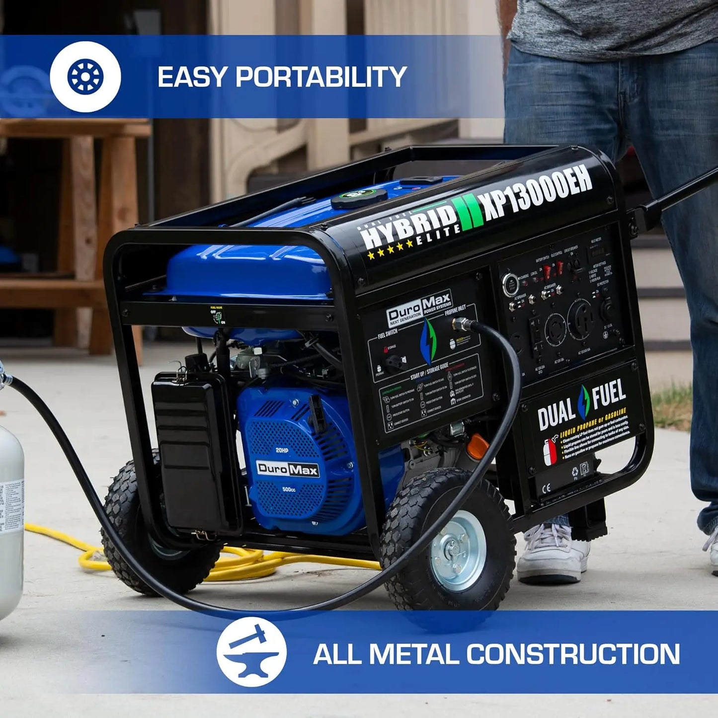 13,000-Watt Dual Fuel Portable Generator