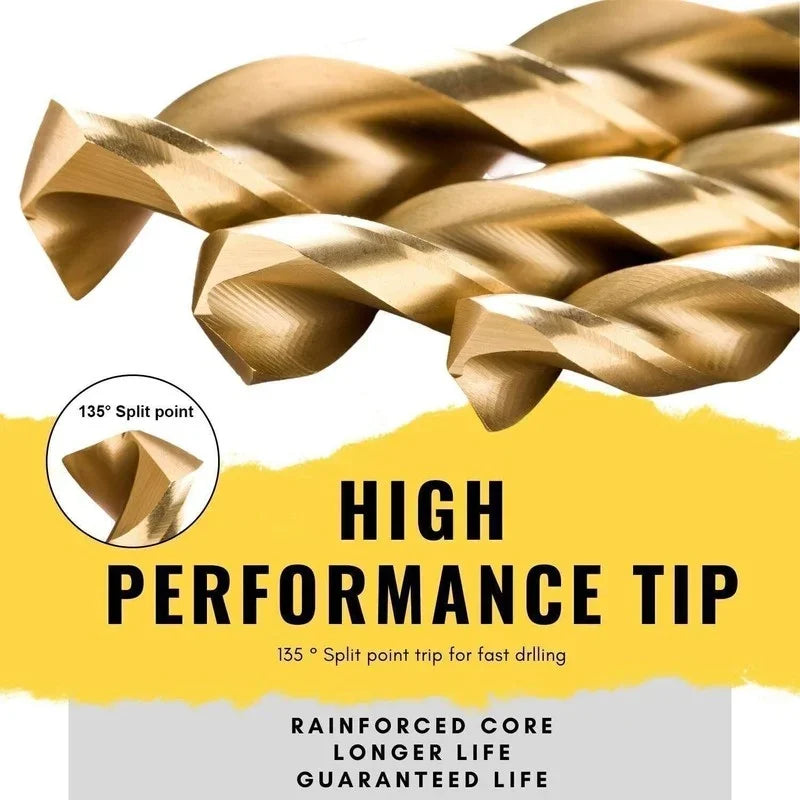 99Pcs HSS High Speed Steel Metric Drill Bit Set