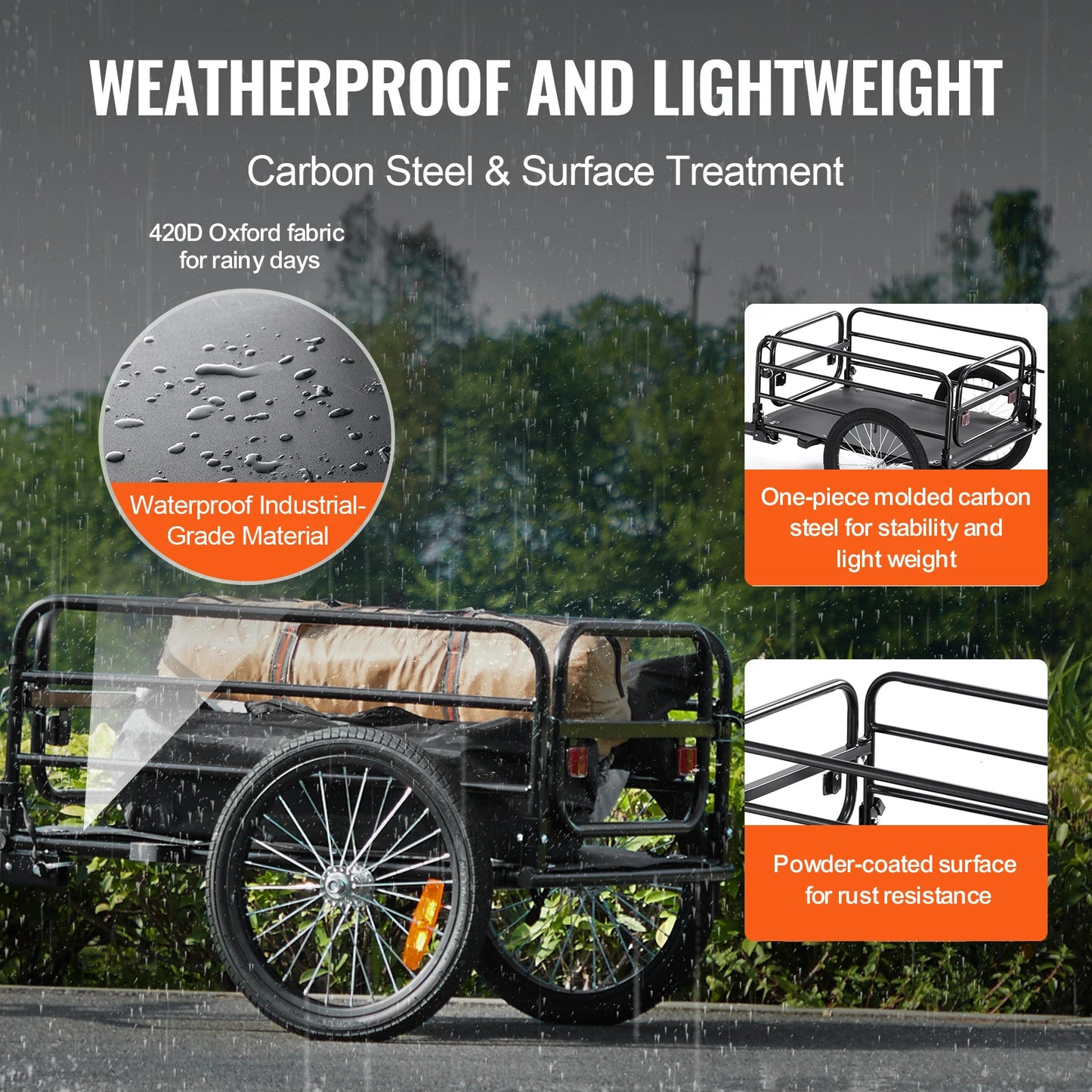 160 lbs Bike Cargo Trailer
