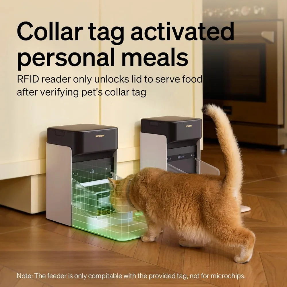 RFID Automatic Cat Feeder with Light Collar Tag,