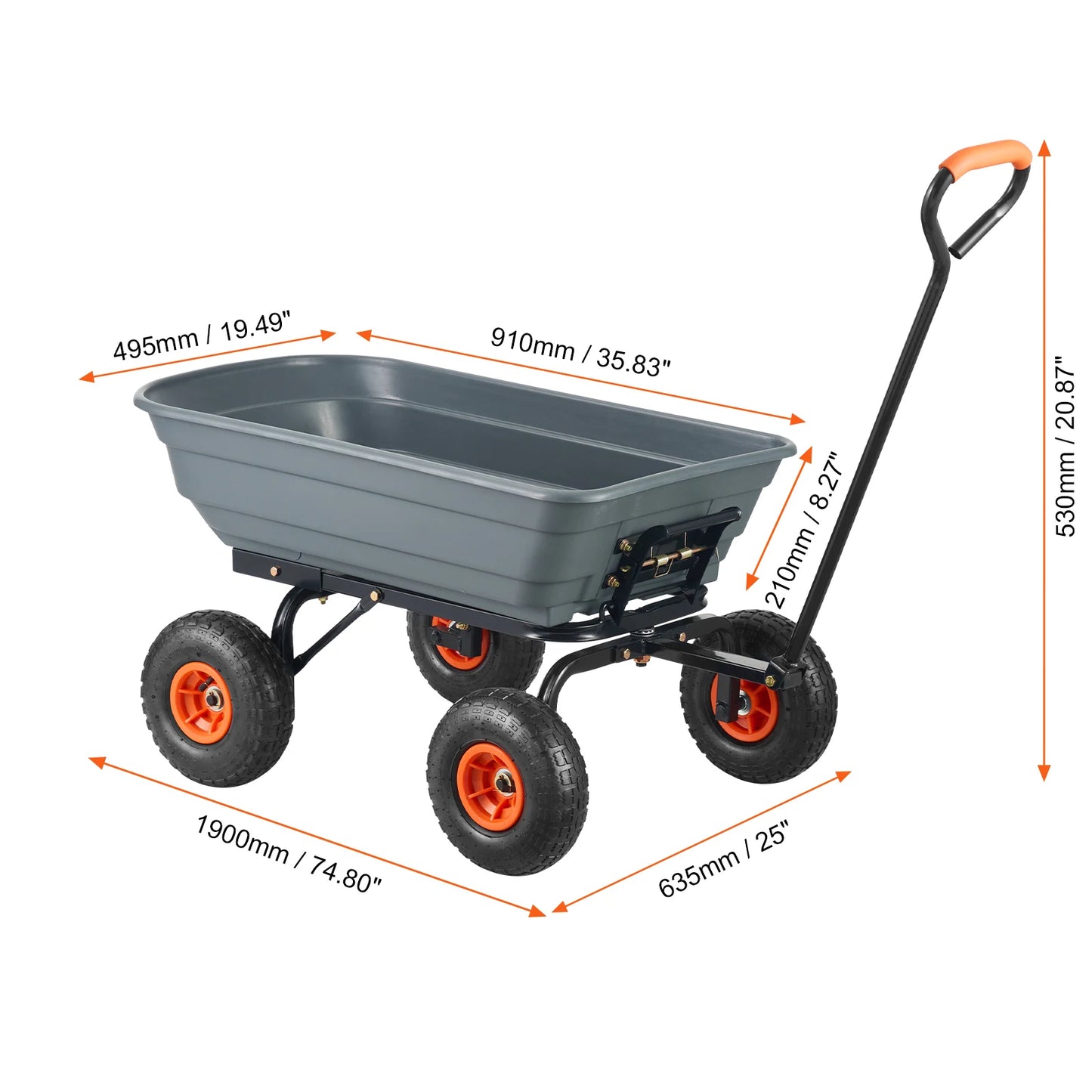 Poly Garden Dump Cart
