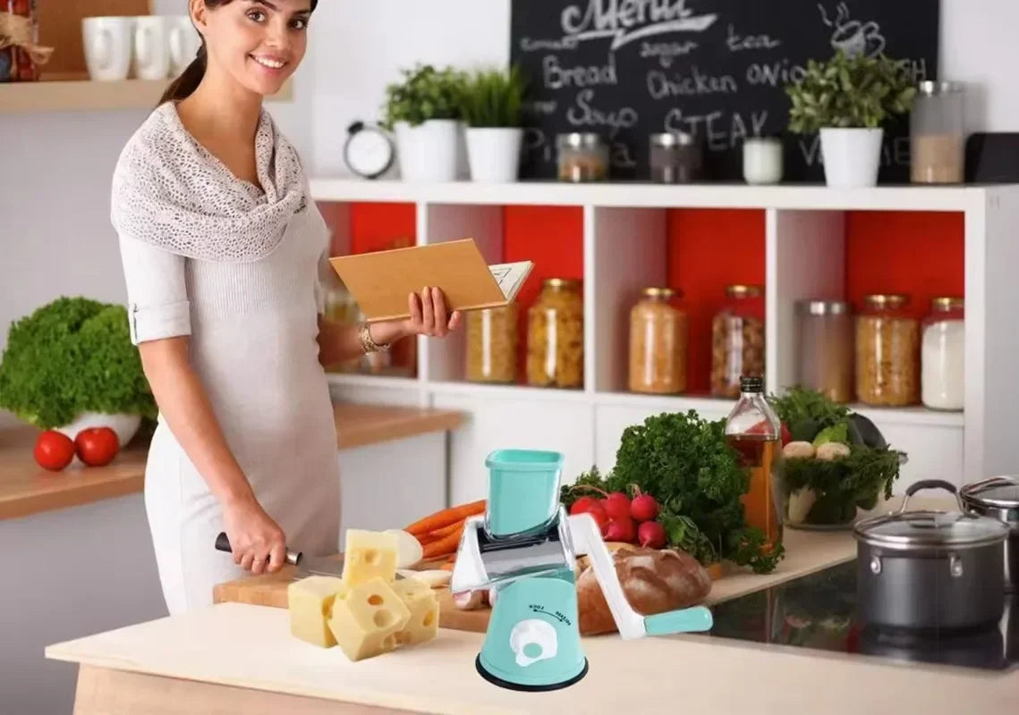 Manual Rotary Vegetable Slicer Cheese Grater