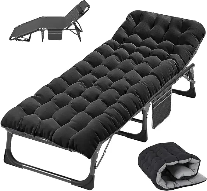 Folding Camping Cot with Mattress