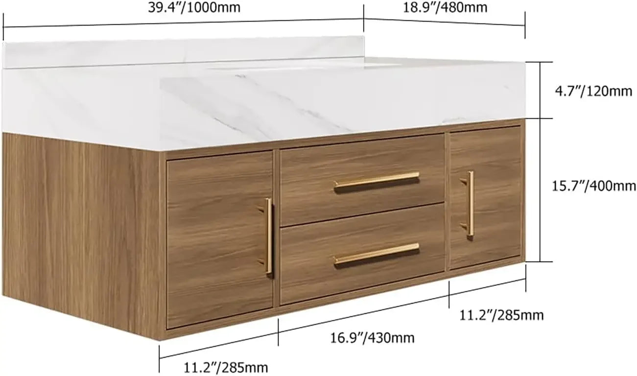 39" Floating Bathroom Vanity