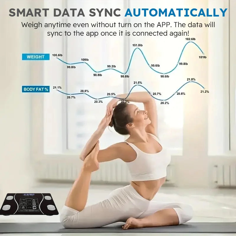 Smart LED Digital Bathroom Weight Scale