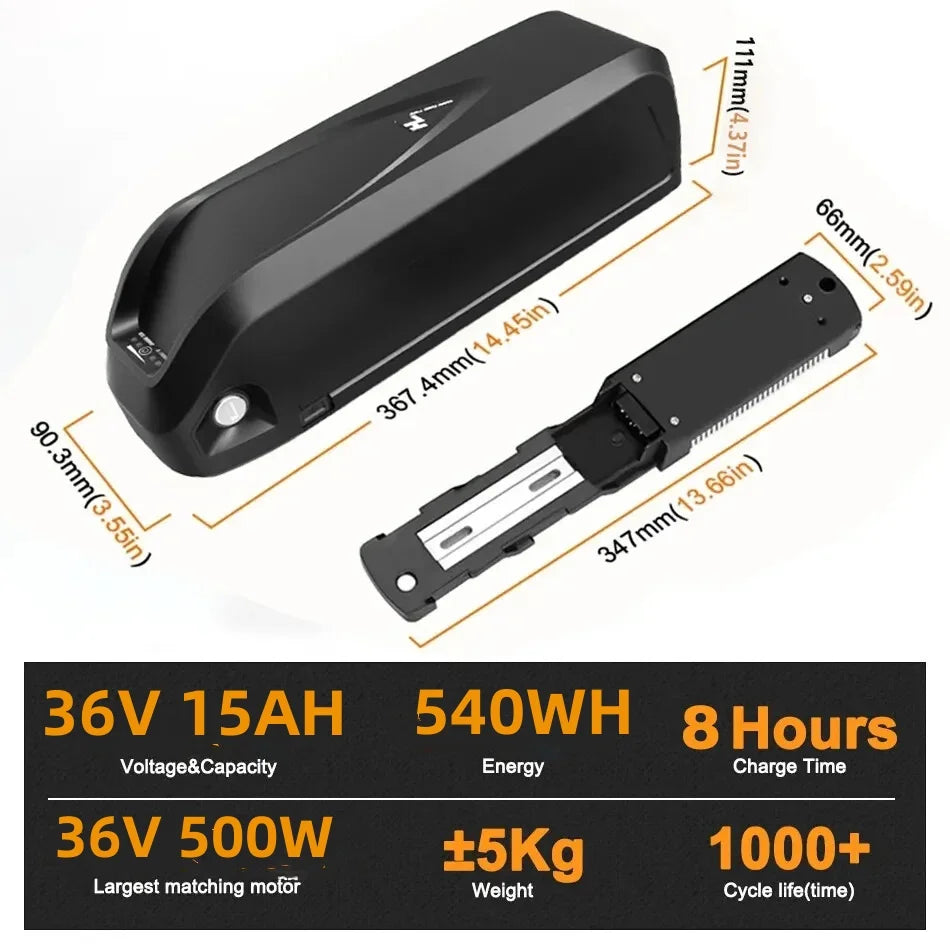 Ebike Battery 250W 350W 500W 750W 1000W