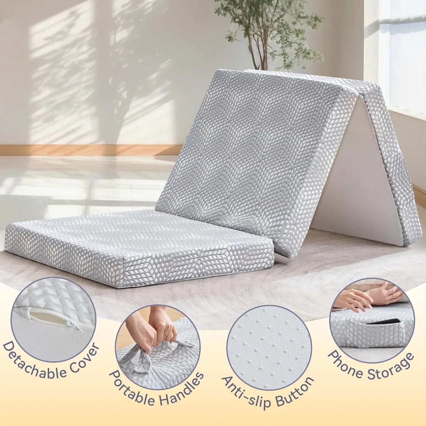 Memory Foam Folding Mattress 4 Inch