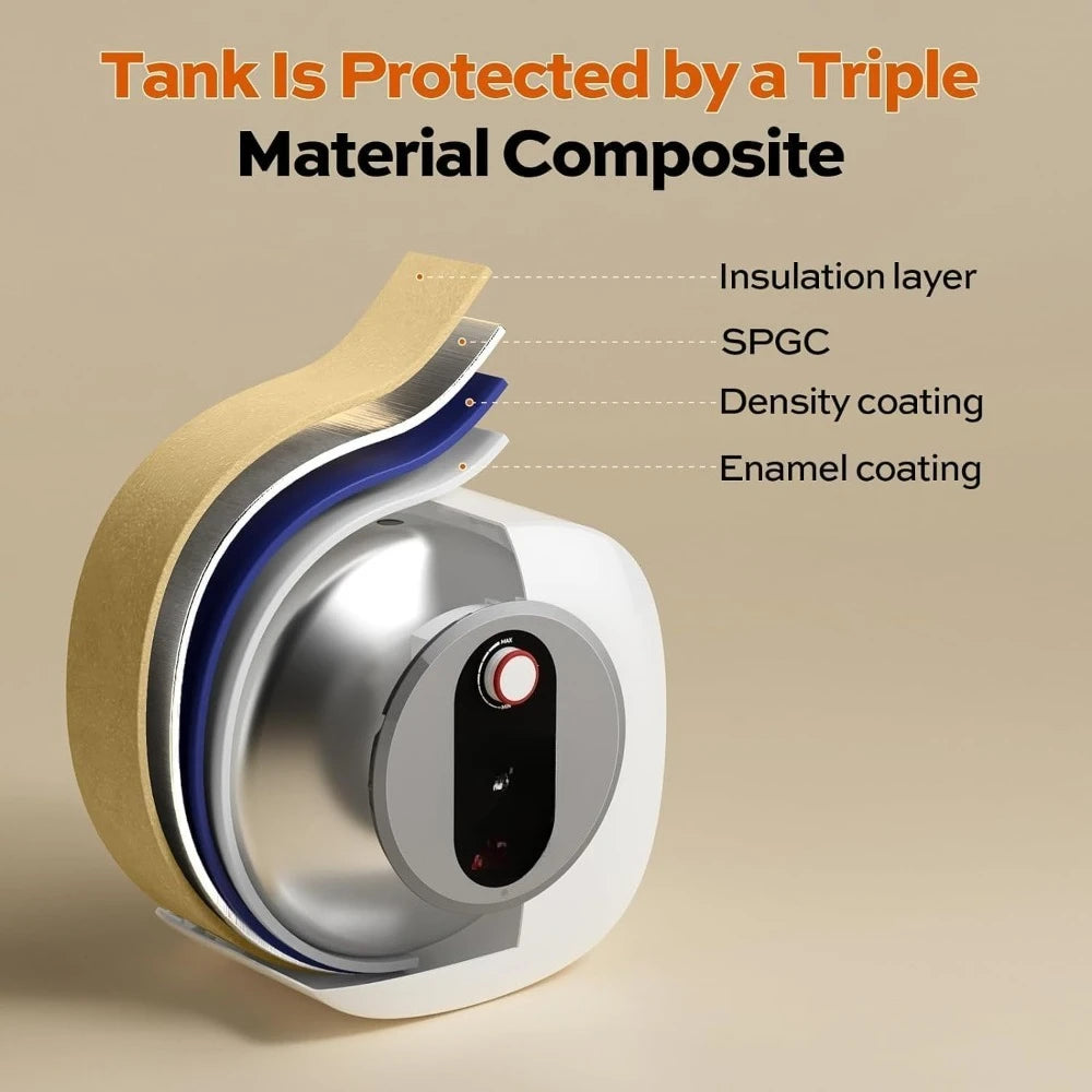 2.5 Gallon Under Sink On Demand Water Heater,110 120V