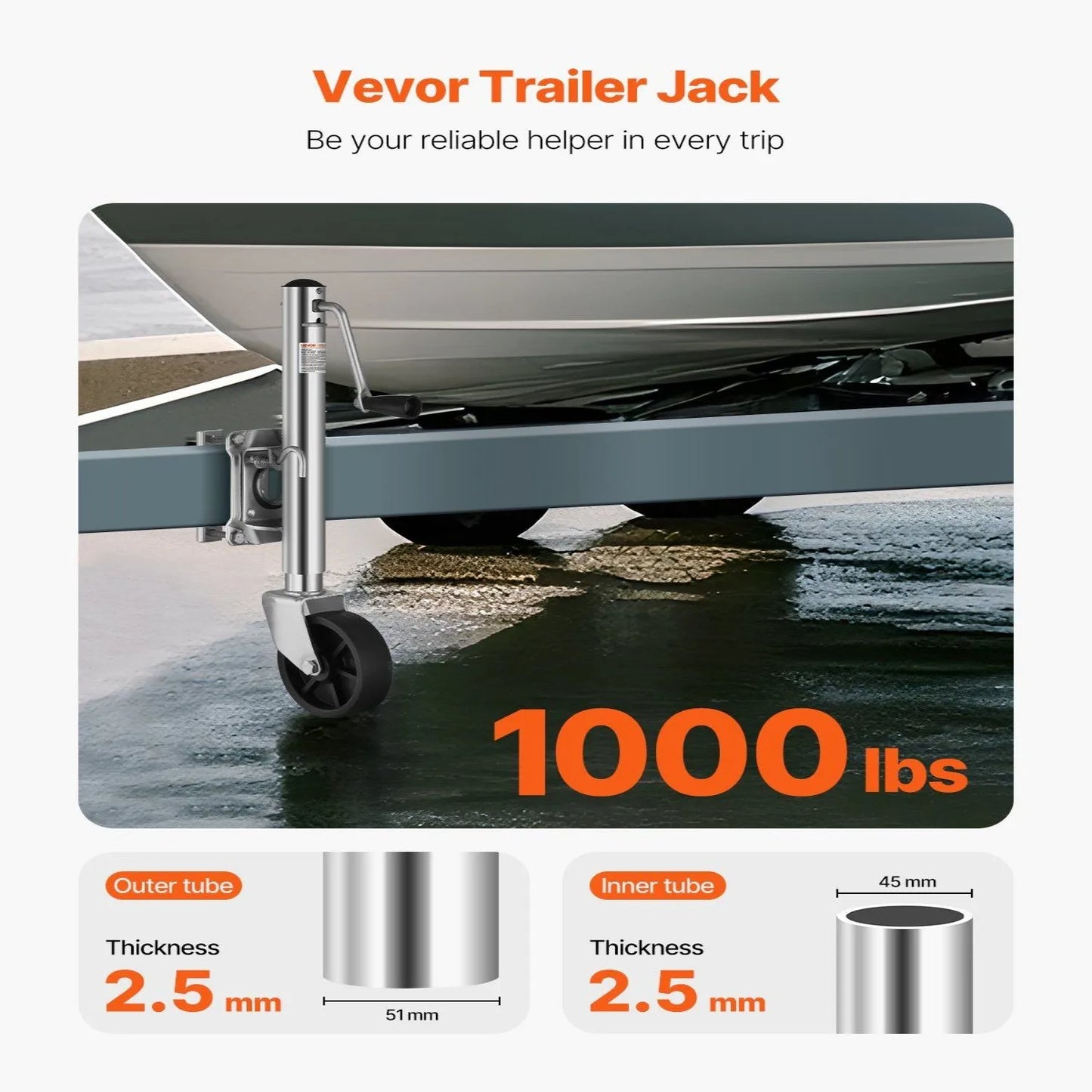 1000lb Boat Trailer Jack