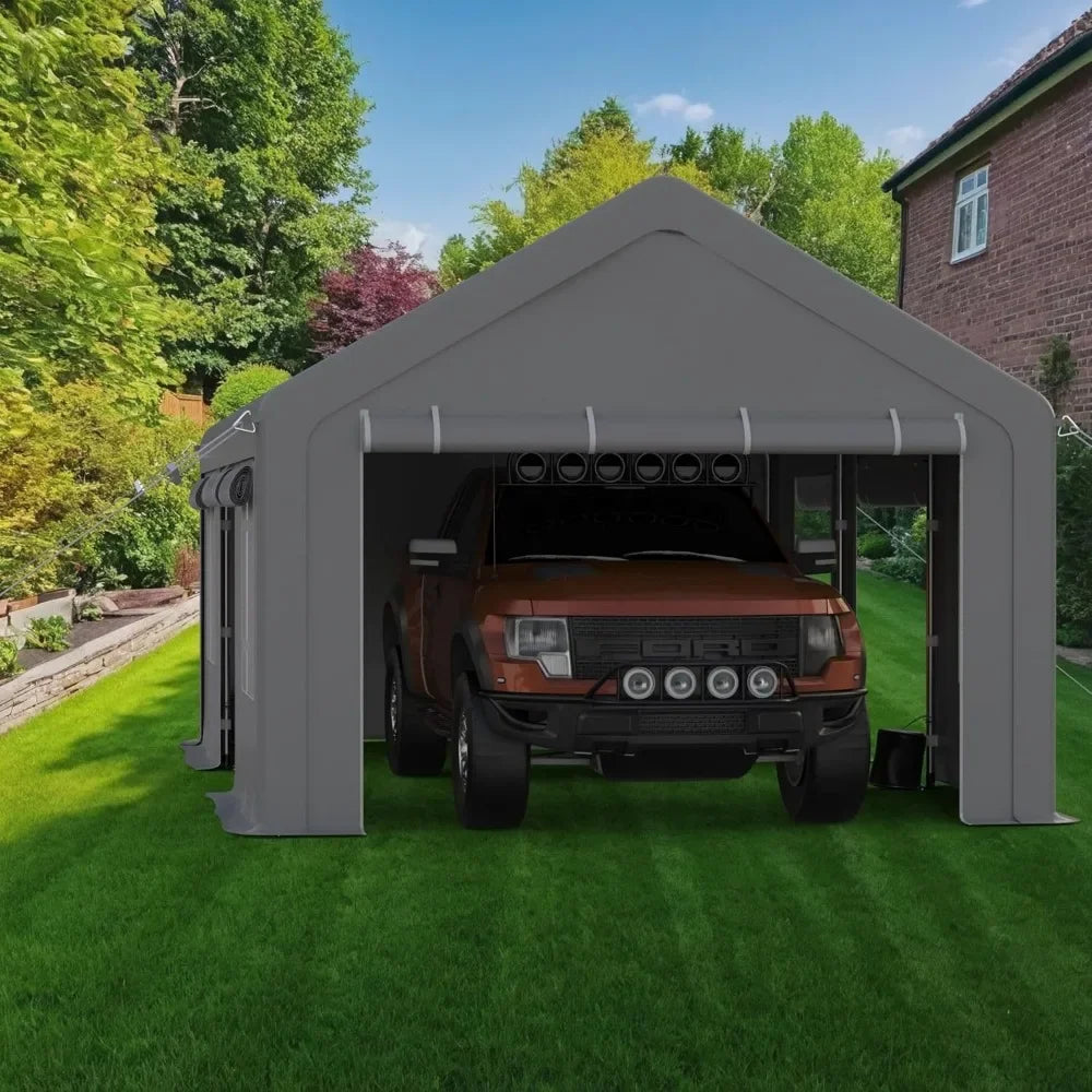 13x20ft Carport, 4 Roll-up Doors & 4 Ventilated Windows