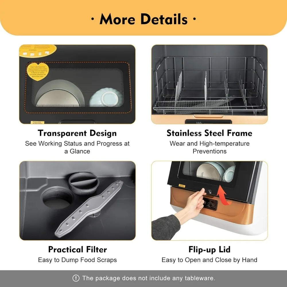 Non-Installation Countertop Dishwasher