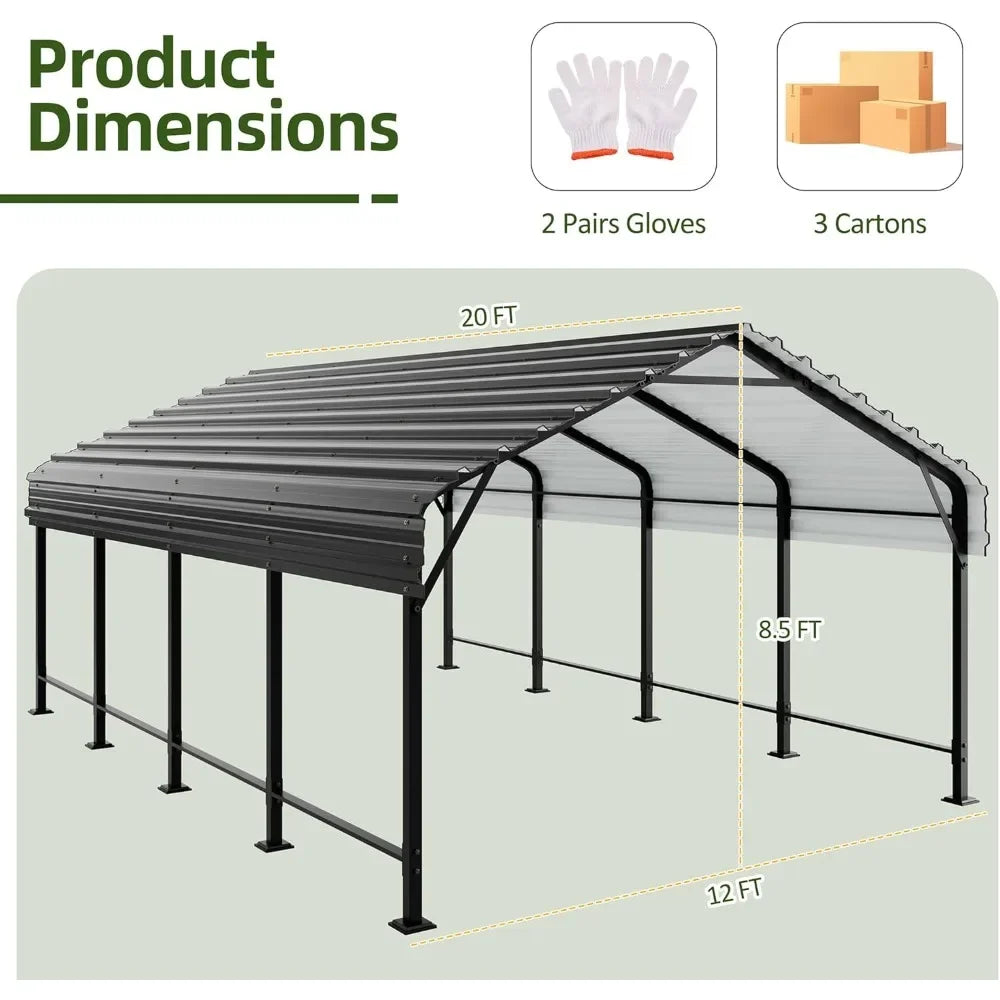 12x20 FT Metal Carport