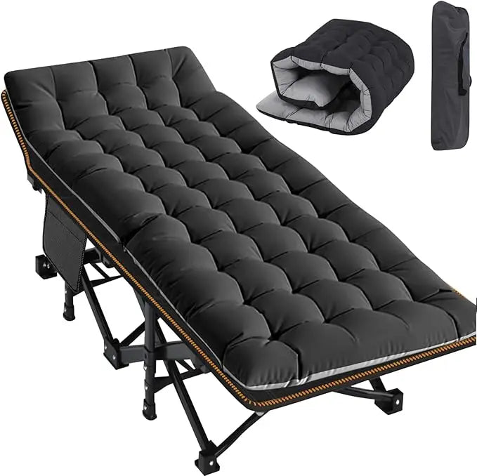 Folding Camping Cot with Mattress