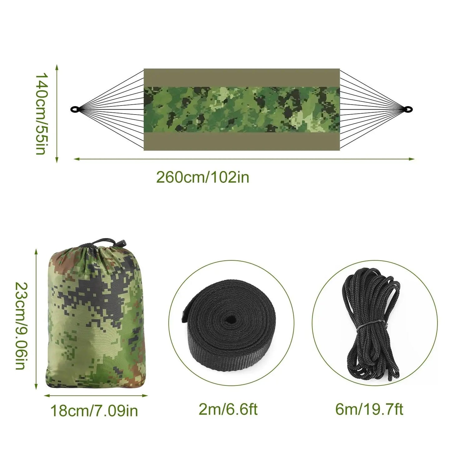 Portable Double Camping Hammock with Mosquito Net