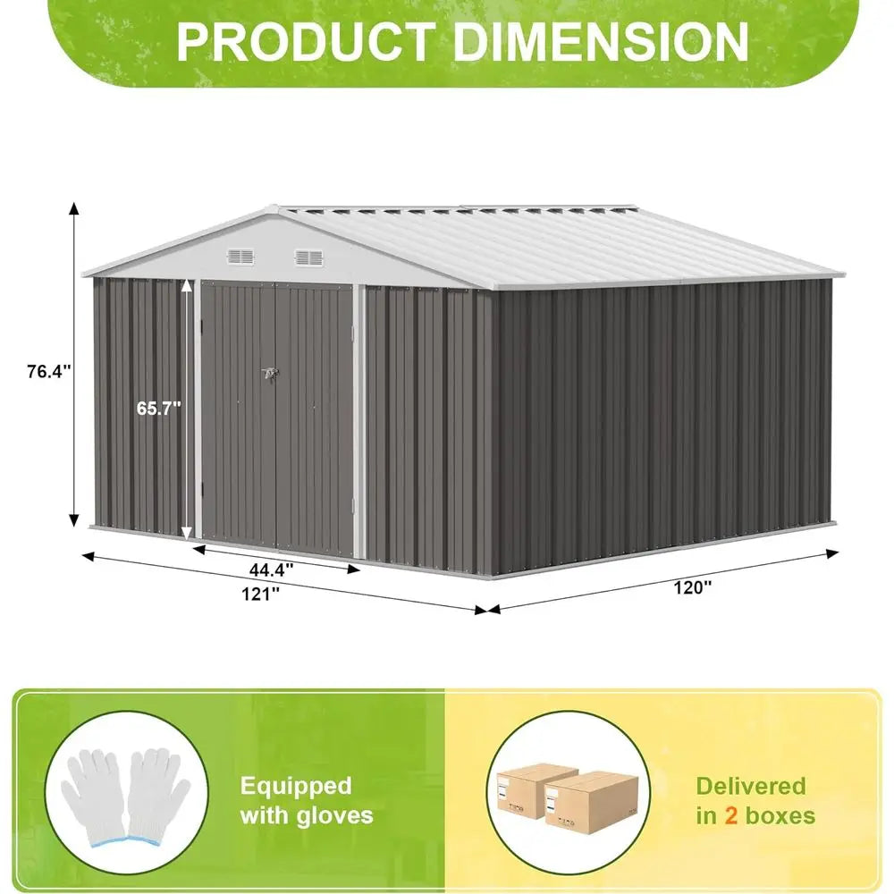 10x10 Outdoor Metal Storage Shed