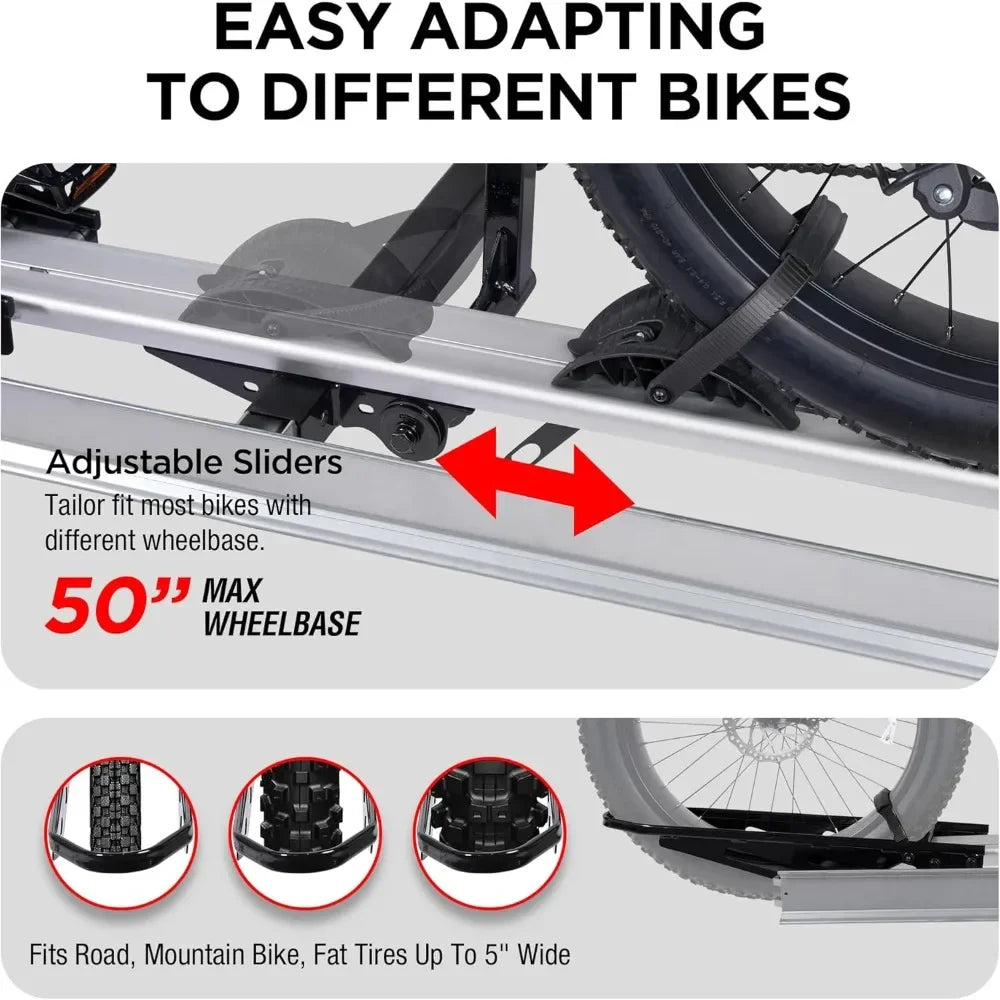 Hitch Mount Single Bike Rack with Ramp for Electric Bike