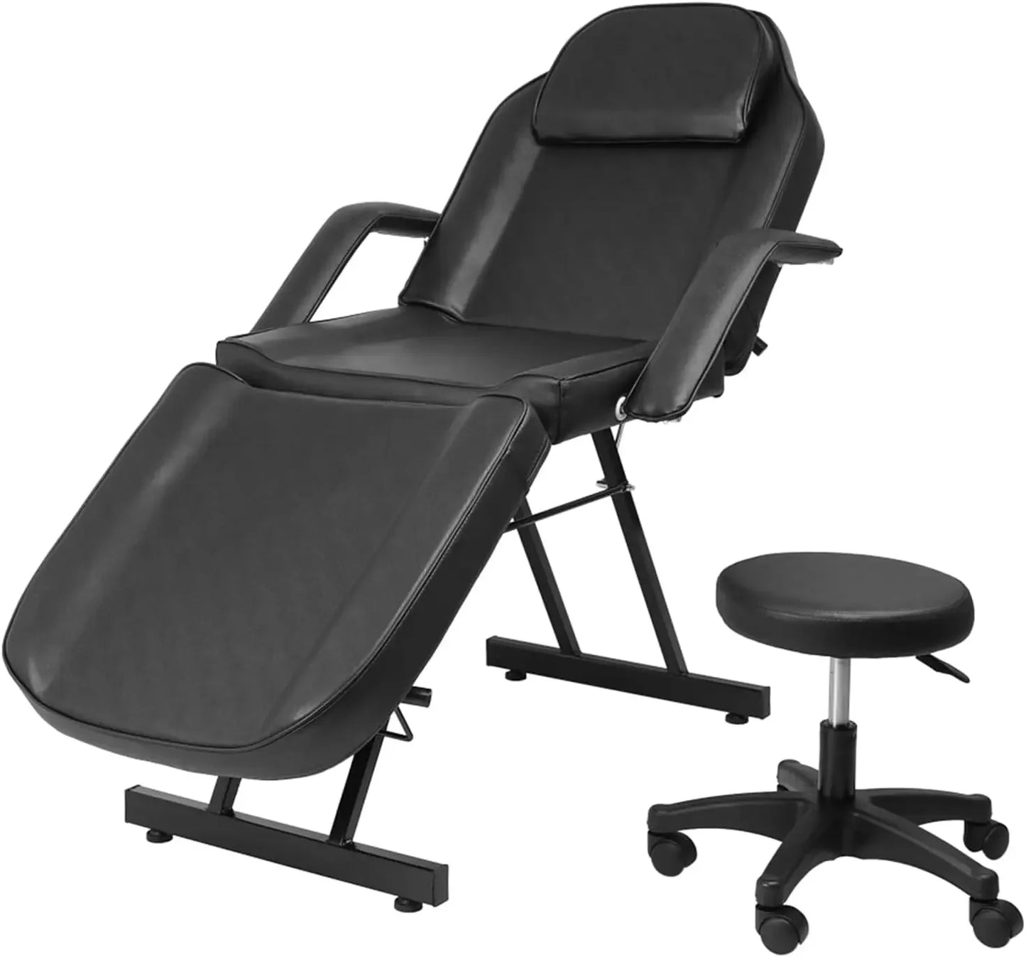 Multipurpose 3-Section Spa Massage Table with Hydraulic Stool