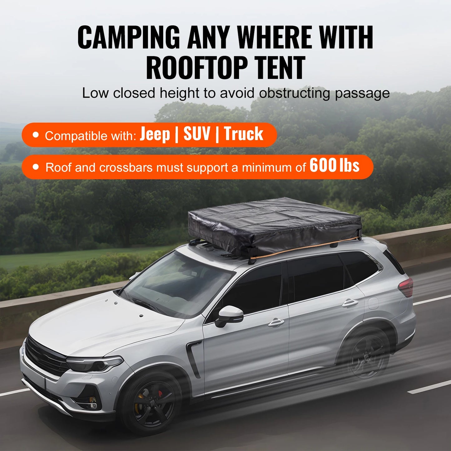 Rooftop Hardshell Folding Tent with Telescopic Ladder