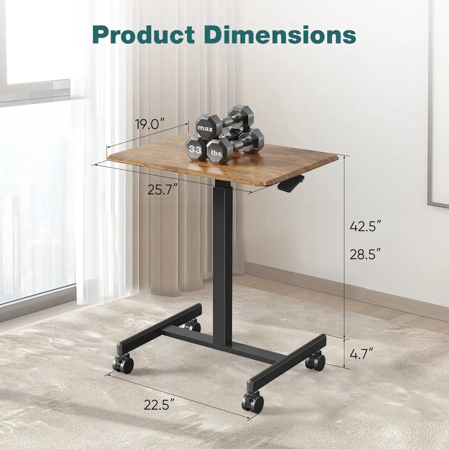 Small Mobile Standing Desk