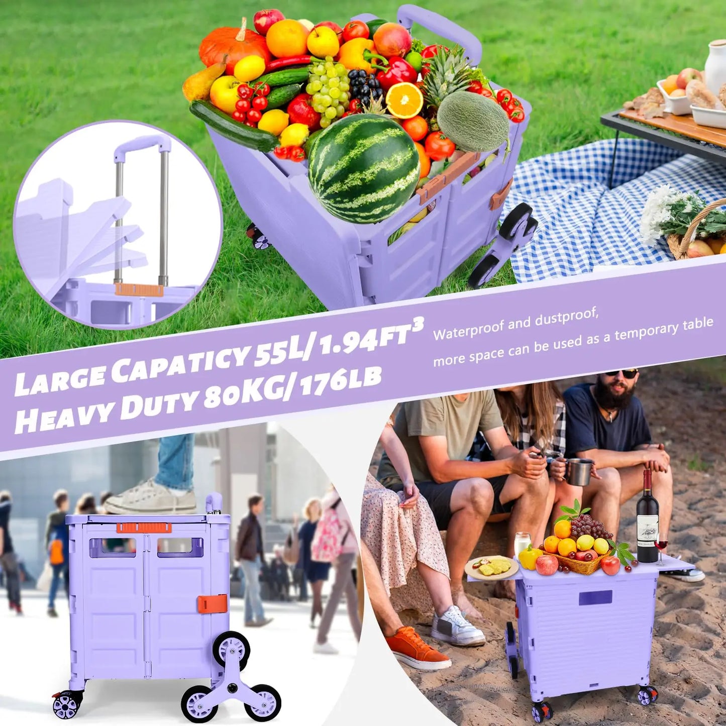 Large Capacity Foldable Utility Cart