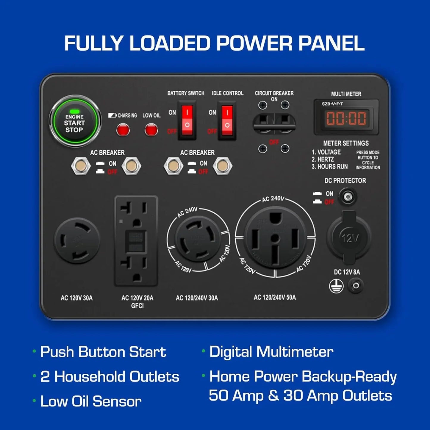 13,000-Watt Dual Fuel Portable Generator