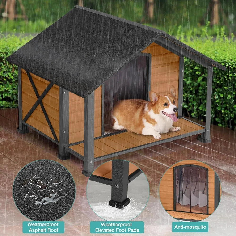 Weatherproof Wooden Dog Shelter