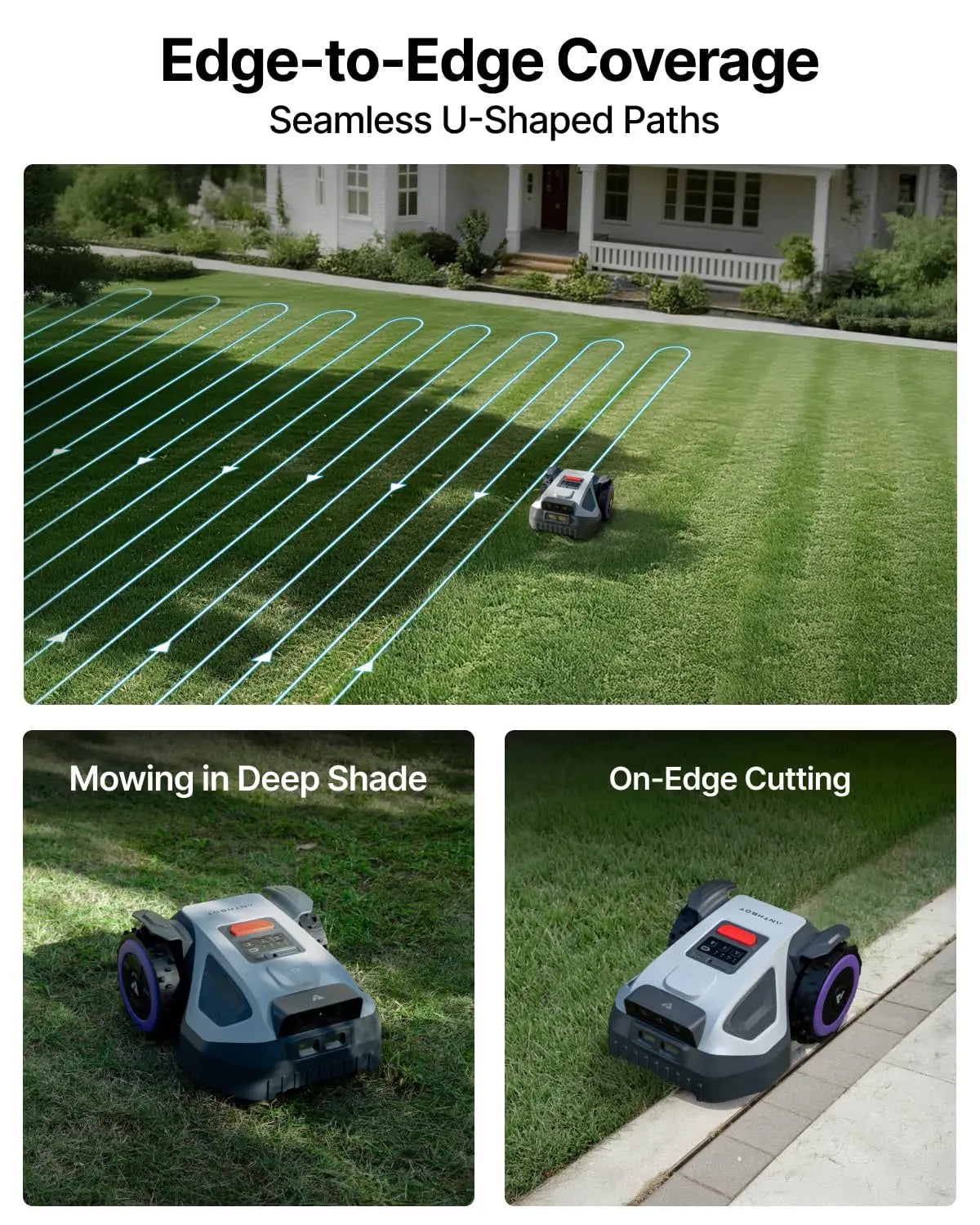 Robot Lawn Mower 1/8 Acre, Dual Vision