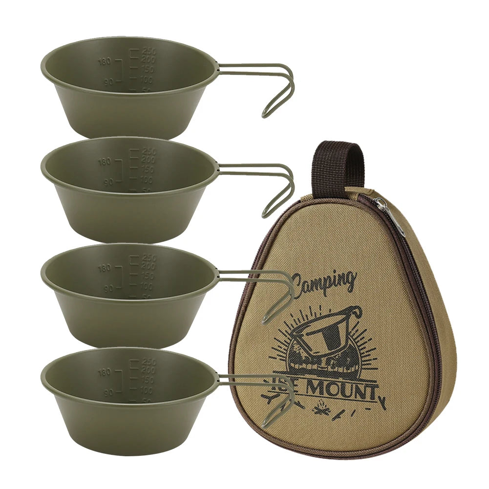 4Pcs 300ml Camping Bowl with Storage Bag