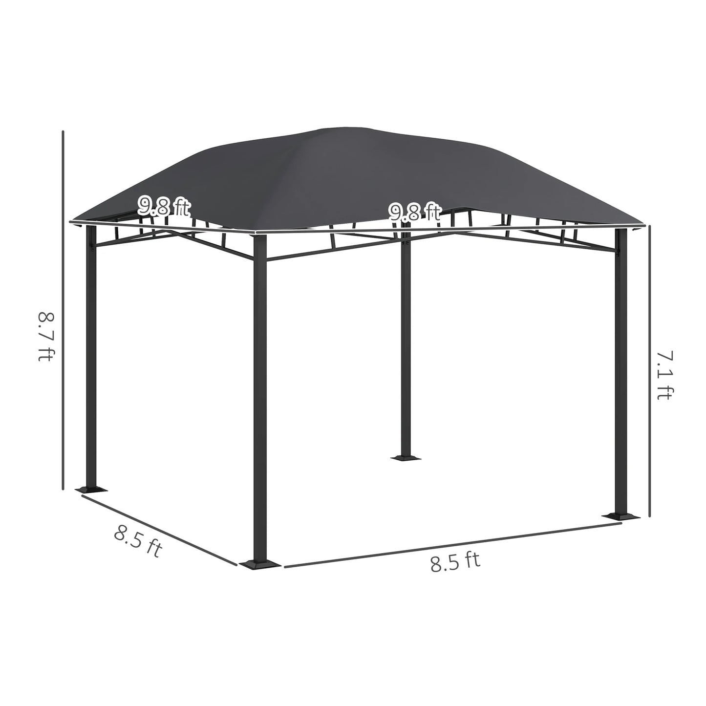 10' X 10' Soft Top Patio Gazebo