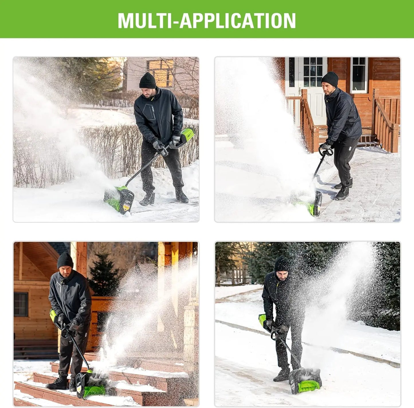 80V 12” Brushless Cordless Snow Shovel, 2.0Ah Battery and Charger Included