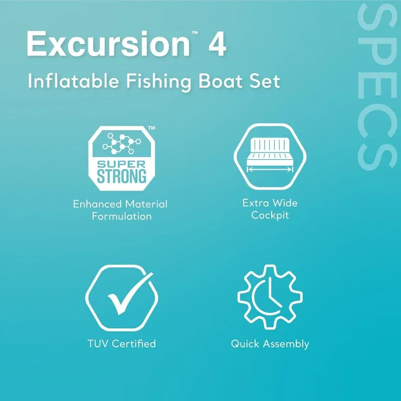 Inflatable Boat: Includes Oars and Pump