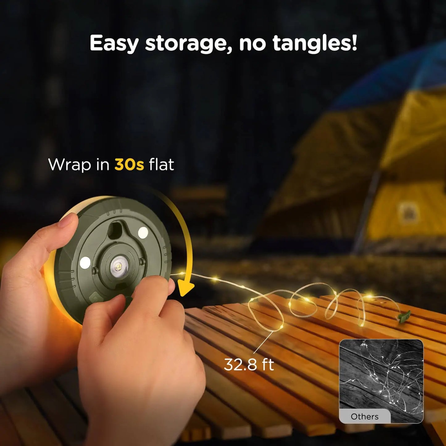 10m Rechargeable Outdoor String Lights