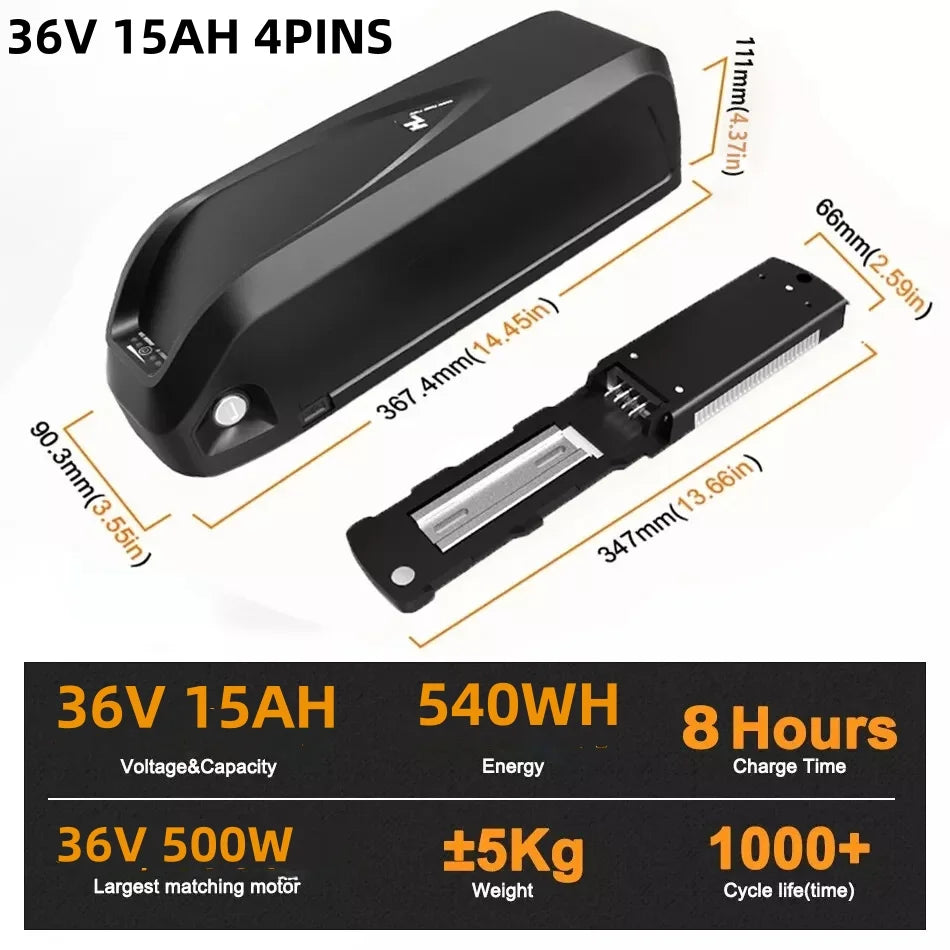 Ebike Battery 250W 350W 500W 750W 1000W